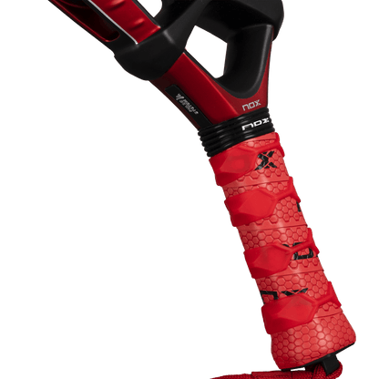 NOX EA10 Ventus Hybrid 12K Xtreme 2026 Padel Racket red hex-textured grip with NOX branding on Tampa Home & Garden Store