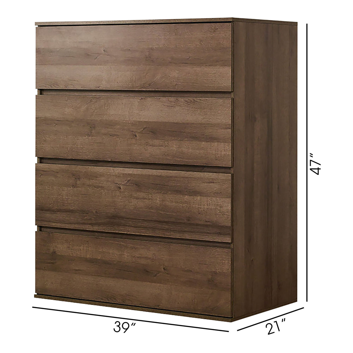 Contemporary Wood Chest with Soft-Closing Drawers, dark brown finish, accent chest on Tampa Home & Garden Store