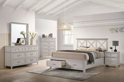 Three Drawer Nightstand with USB Charging Port