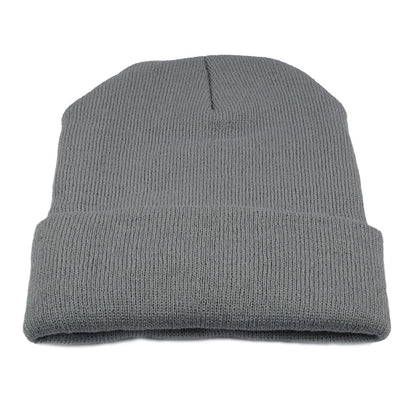 Unisex 5 LED knitted beanie GemGear in grey with folded cuff on Tampa Home & Garden Store