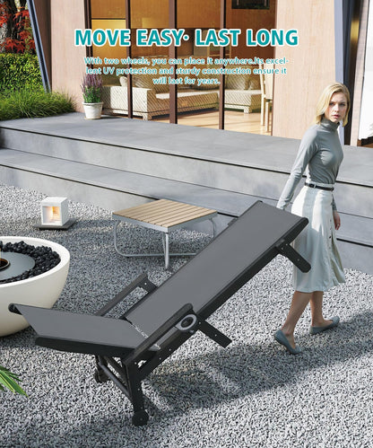 Durable Outdoor Pool Lounge Chair Set Of Two