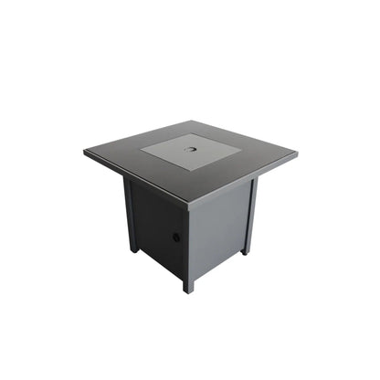 Gray Weather Resistant Fire Pit Table and Lid