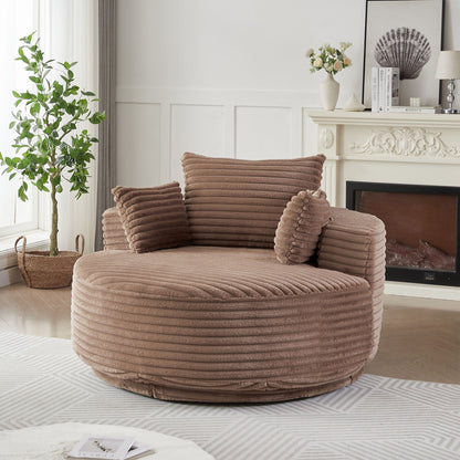 Modern Single Sofa and Swivel Sleeper Chair