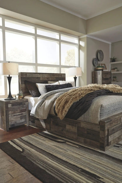 Derekson Panel Bedroom Set with Butcher Block