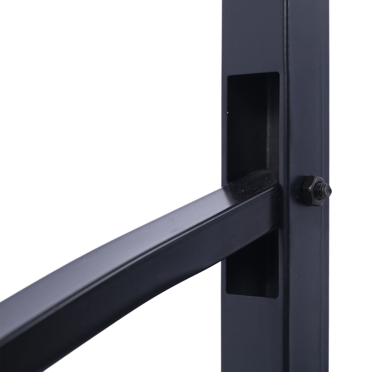 Sturdy Black Outdoor Steps and Porch Handrail