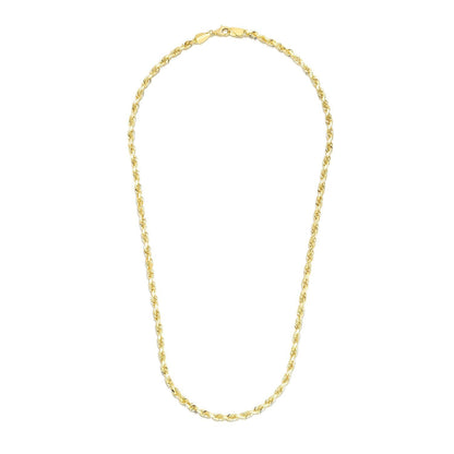 Necklace 5.0mm 14k yellow gold solid diamond-cut rope chain by Bids.com on Tampa Home & Garden Store