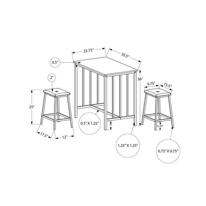 3 Piece Counter Height Rectangular Dining Set with table and two stools by Unique Piece Furniture on Tampa Home & Garden Store
