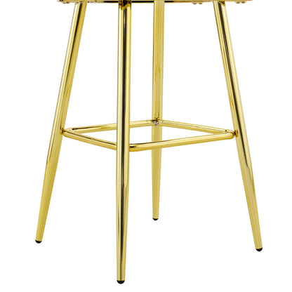 Ball Chain Bubble Tufted Bar Chairs Set Of Two