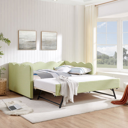 Gingham Daybed With Usb Port And The Wave Shape