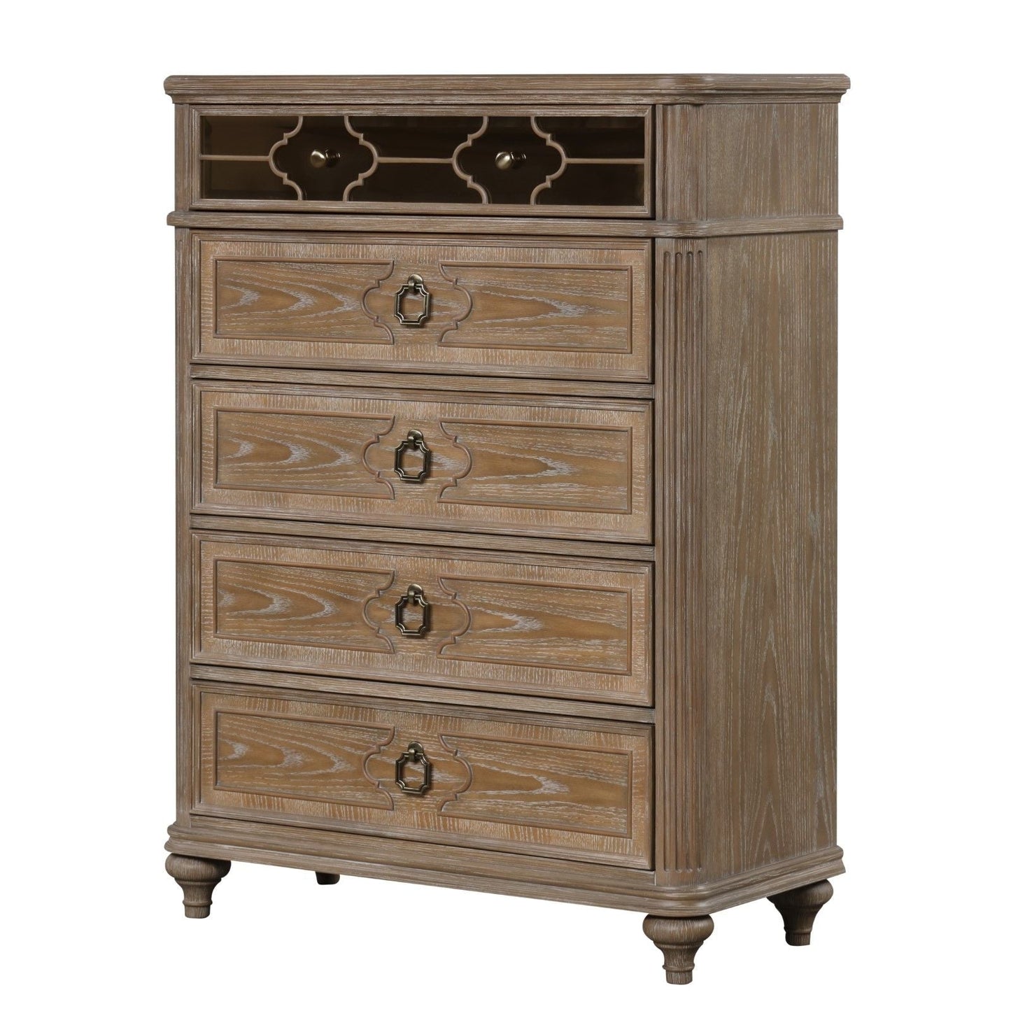Rustic Oak Bedroom Chest with Dovetail Drawers