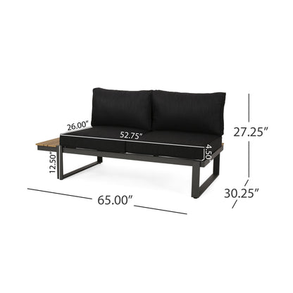 Sterling Outdoor Left Arm And Aluminum Sofa