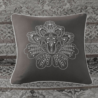 Reversible Jacquard Queen Bedspread Set with Embroidered Pillow and Pearl Accents HouseOfZazla on Tampa Home & Garden Store