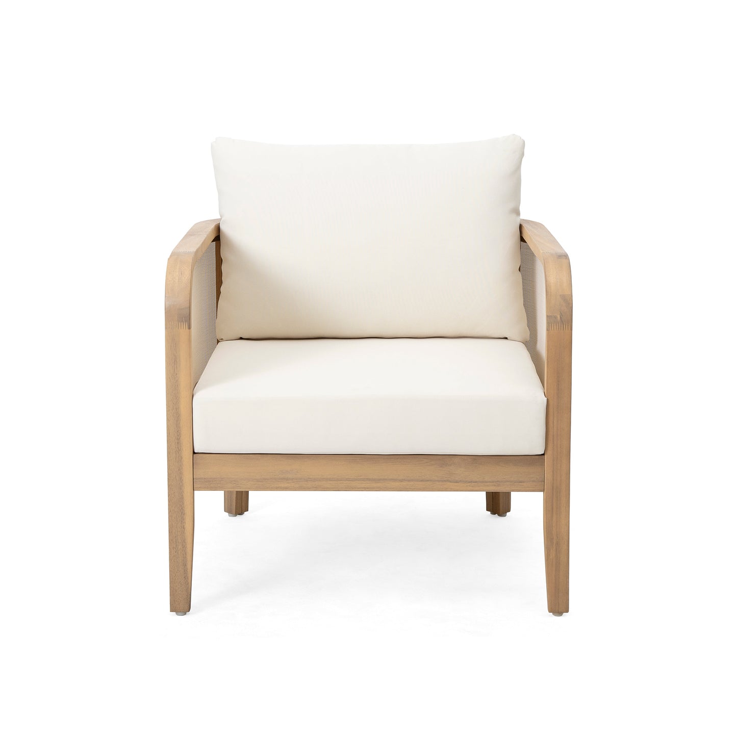 Set of 2 Outdoor Acacia Wood Patio Chairs