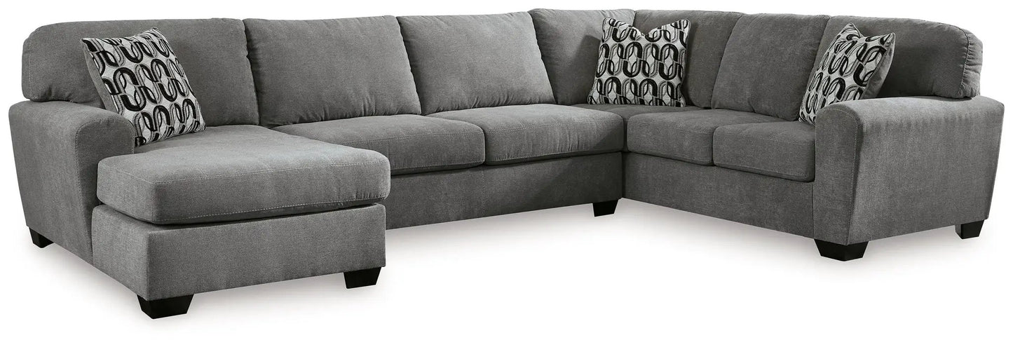 Birkdale Court sectional sofa in gray fabric with left chaise by Unique Piece Furniture on Tampa Home & Garden Store