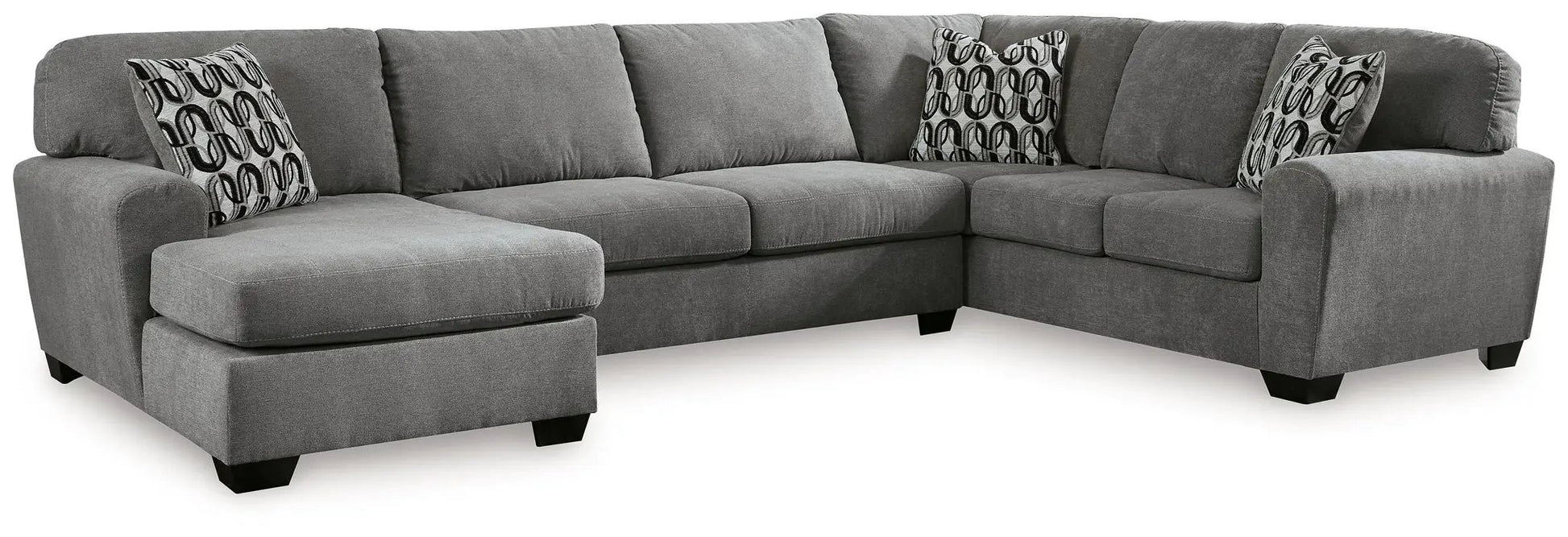 Birkdale Court sectional sofa in gray fabric with left chaise by Unique Piece Furniture on Tampa Home & Garden Store