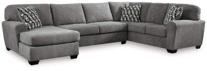 Birkdale Court sectional sofa in gray fabric with left chaise by Unique Piece Furniture on Tampa Home & Garden Store