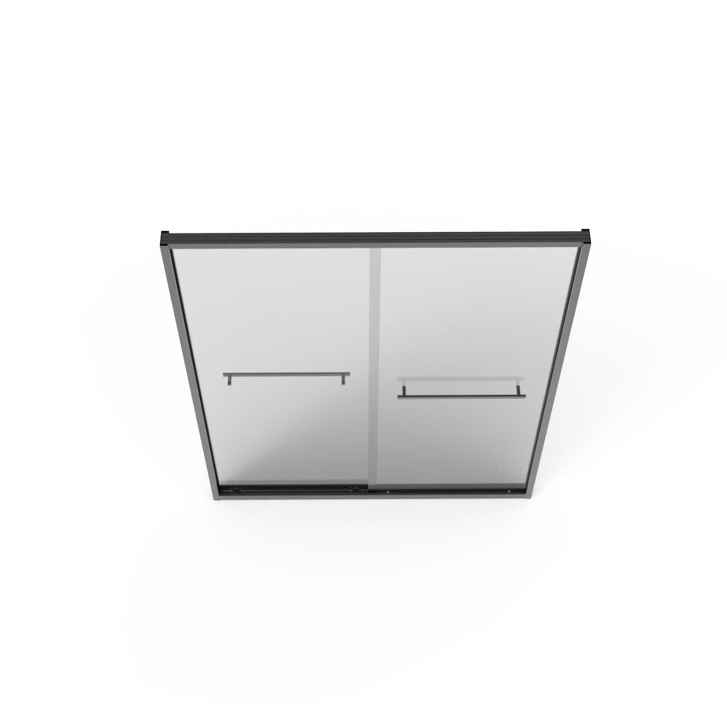 Double Sliding Shower and Matte Black Frame Door