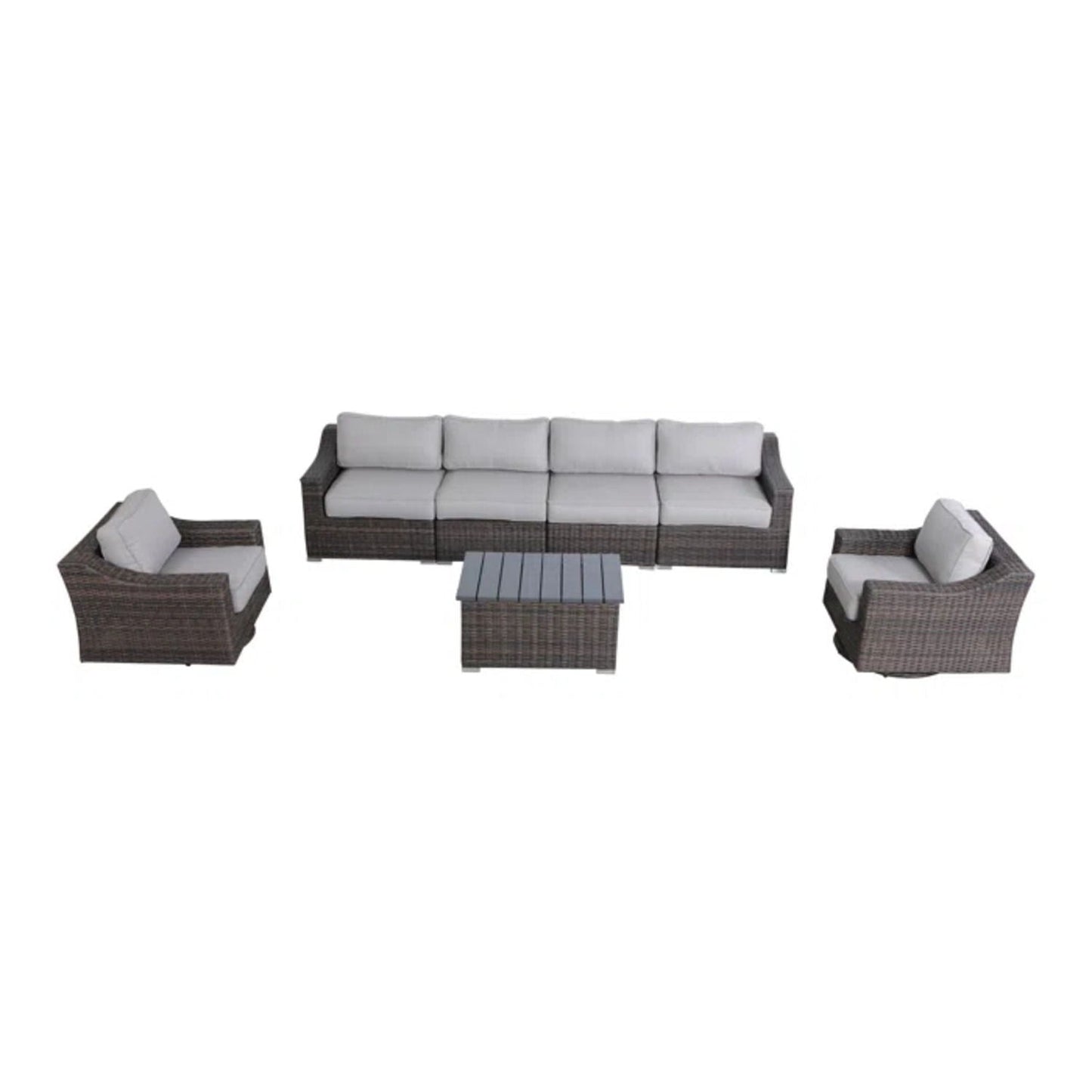 Durable Aluminum Wicker Sofa and Cushions