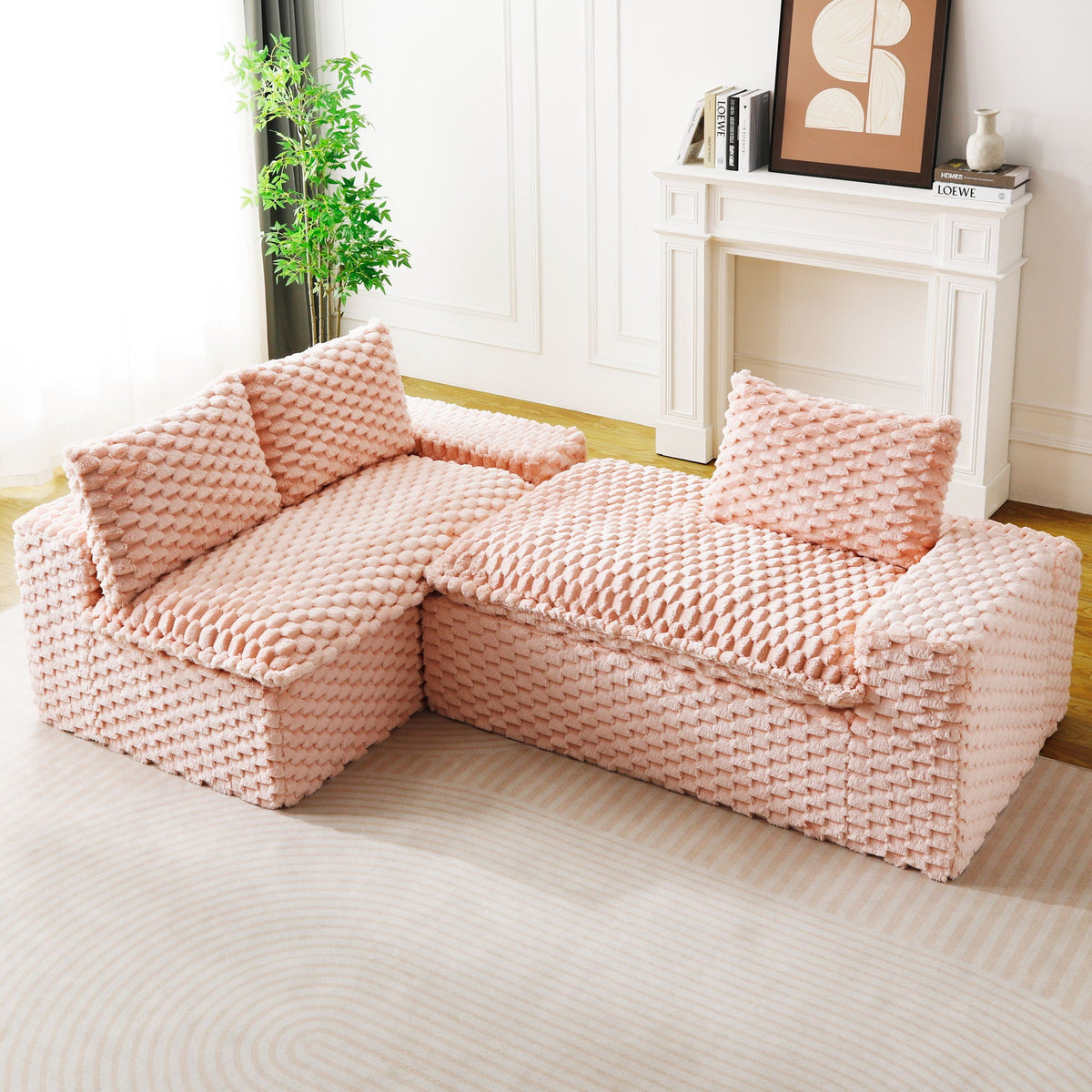 Modular Convertible Sofa and Twin Chaise Lounge