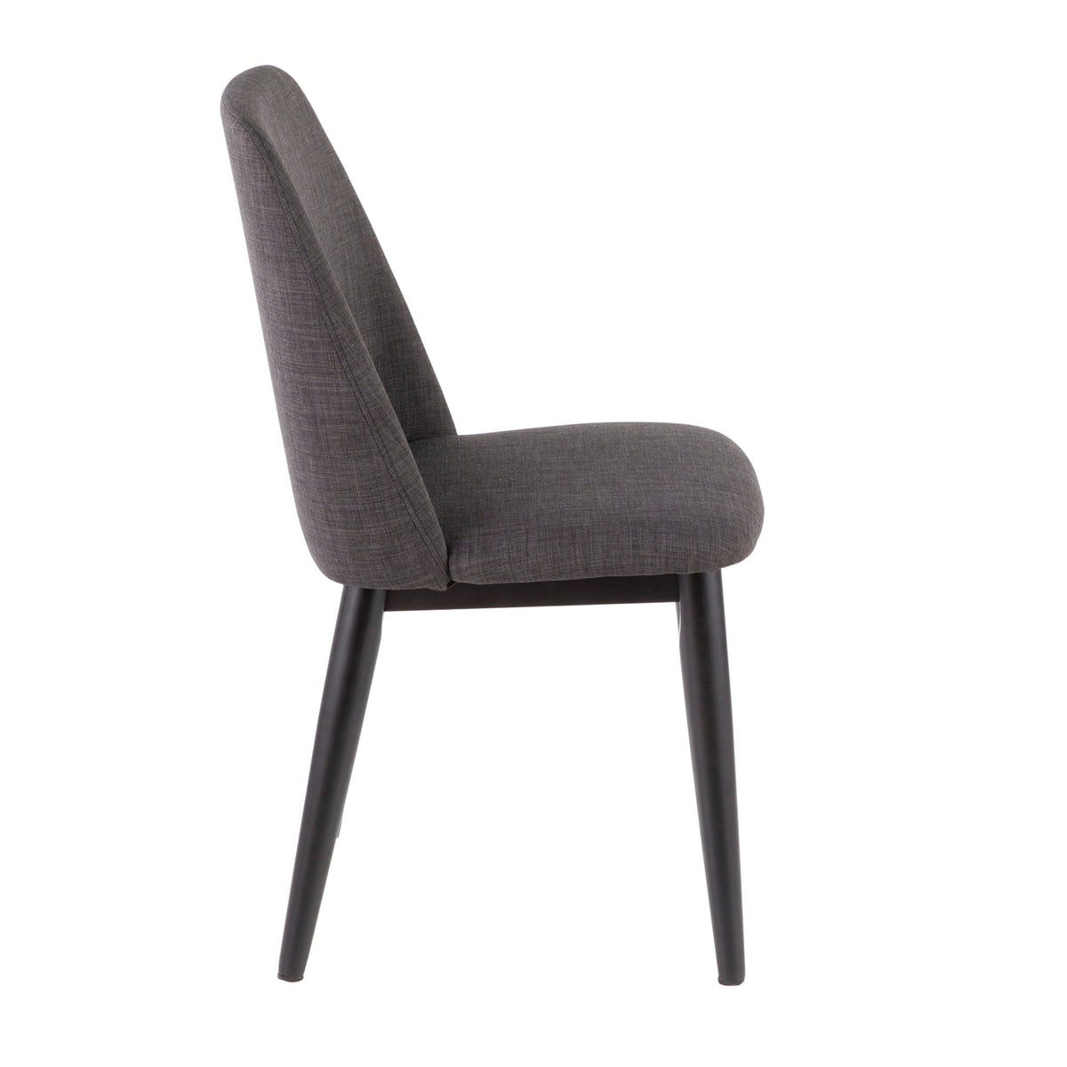 Contemporary dining chair set of 2 with charcoal upholstered seat by HouseOfZazla on Tampa Home & Garden Store
