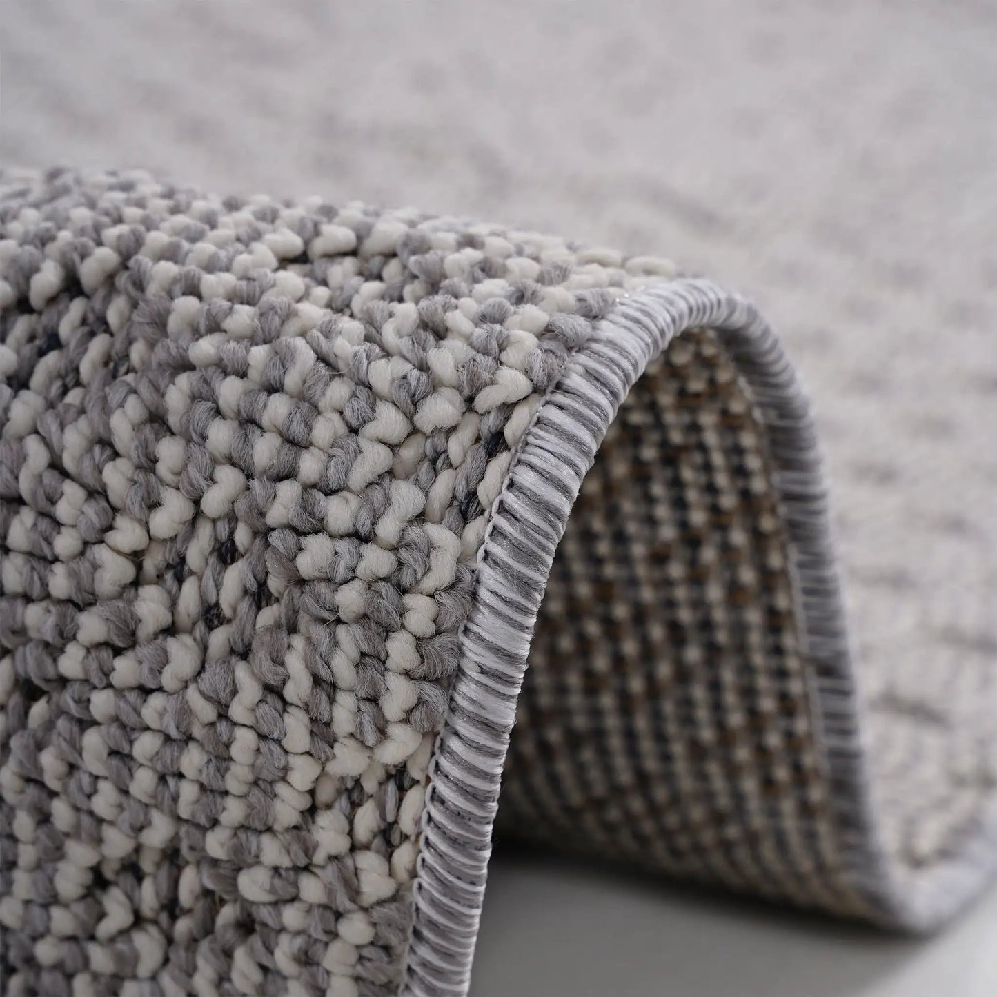 Guros Medallion Indoor/Outdoor Rug in grey cream boucle Unique Piece Furniture on Tampa Home & Garden Store