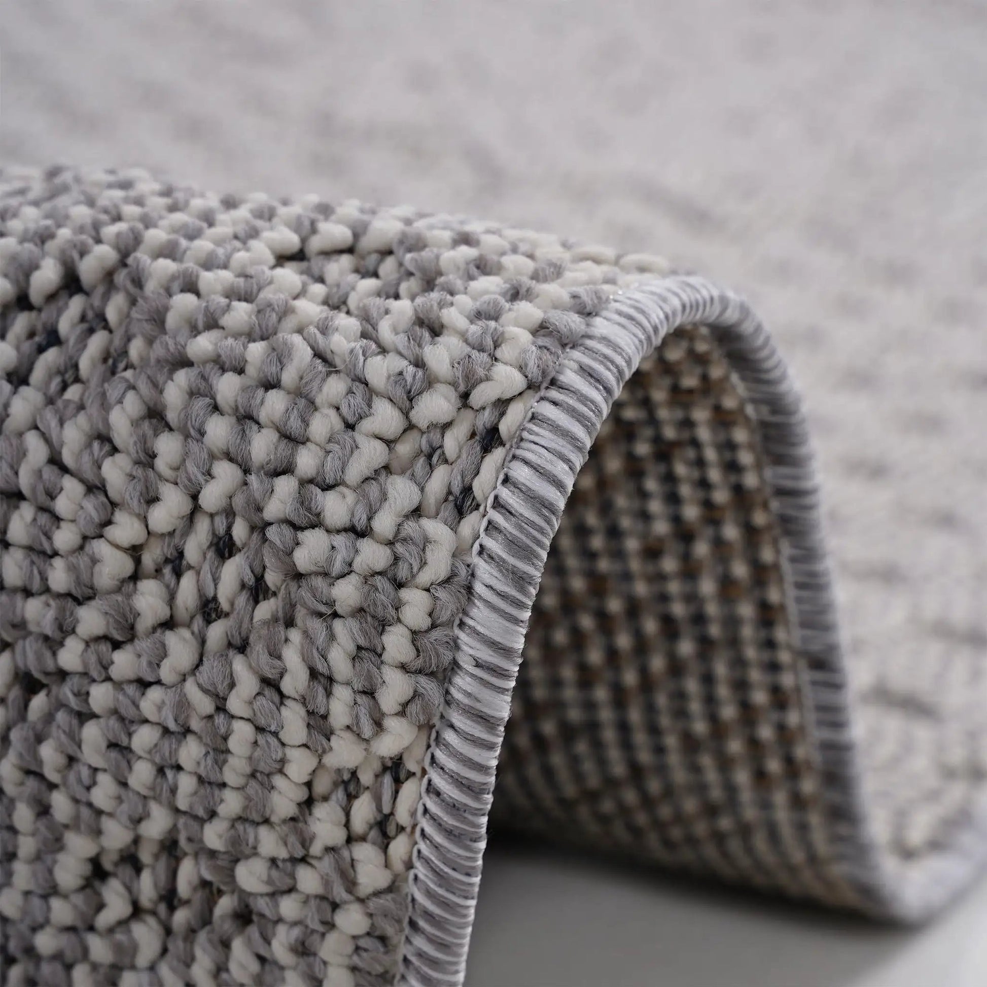 Guros Medallion Indoor/Outdoor Rug in grey cream boucle Unique Piece Furniture on Tampa Home & Garden Store