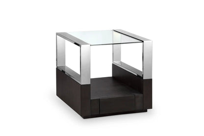 Revere Rectangular Table by Unique Piece Furniture with glass top and chrome frame on Tampa Home & Garden Store