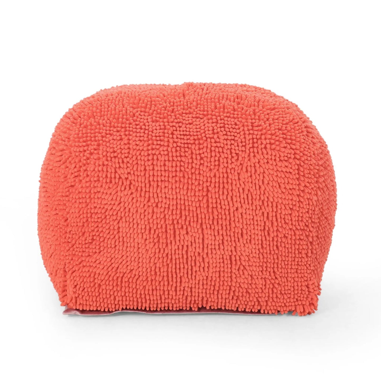 Spongy Square Pouf Soft Seating by Unique Piece Furniture in coral color on Tampa Home & Garden Store