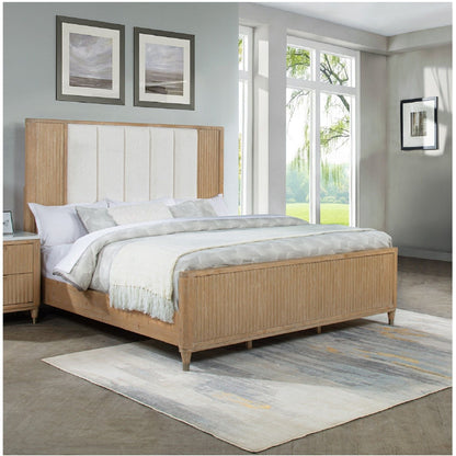 Modern High Headboard Bed And Wood Finish