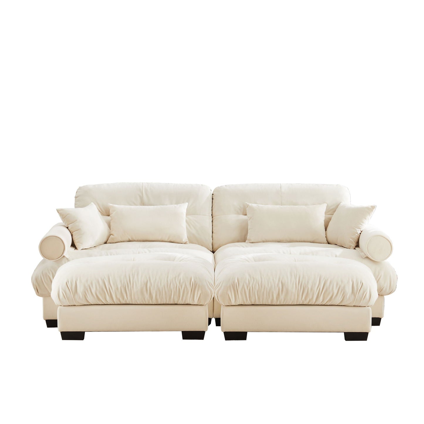 Oversized Modular Sofa with Movable Ottoman