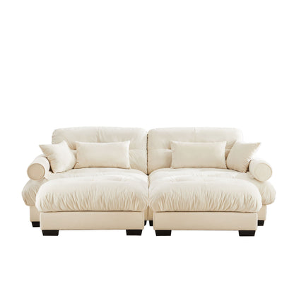 Oversized Modular Sofa with Movable Ottoman