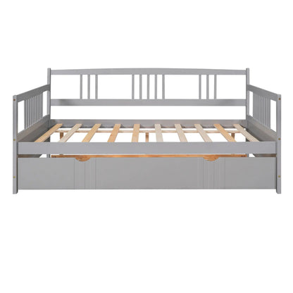 Grey daybed storage bed with slatted base and under-bed drawers by Unique Piece Furniture on Tampa Home & Garden Store