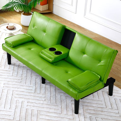 Compact Foldable Sofa Bed and Cup Holder