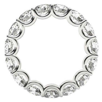 Round-cut lab-grown diamond eternity ring in 14k white gold, 5 cttw FG/VS2 on Tampa Home & Garden Store