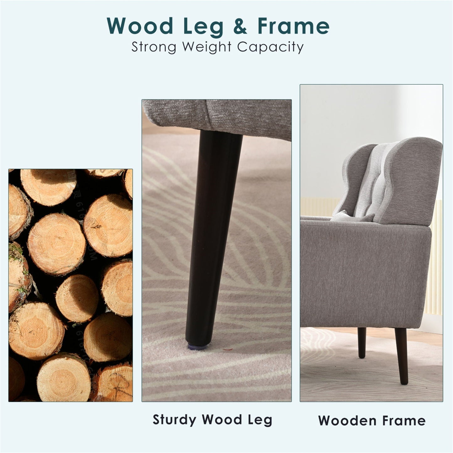 Modern Padded Accent Chair and Extra Pillow