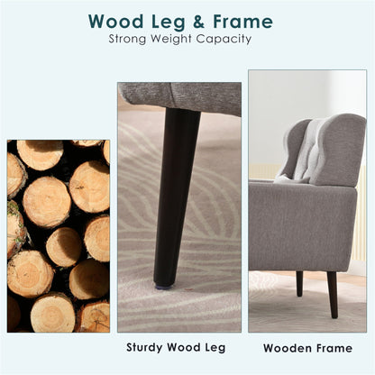 Modern Padded Accent Chair and Extra Pillow