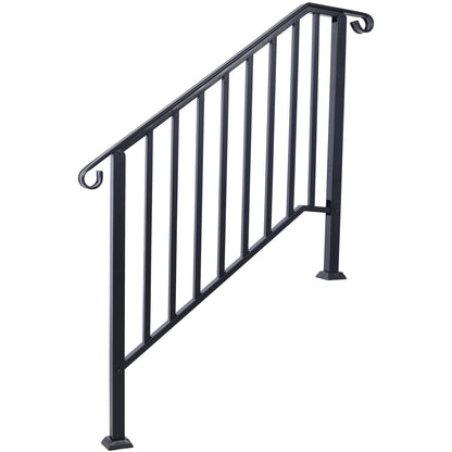 A Powder Coated Wrought Iron Handrail For Steps