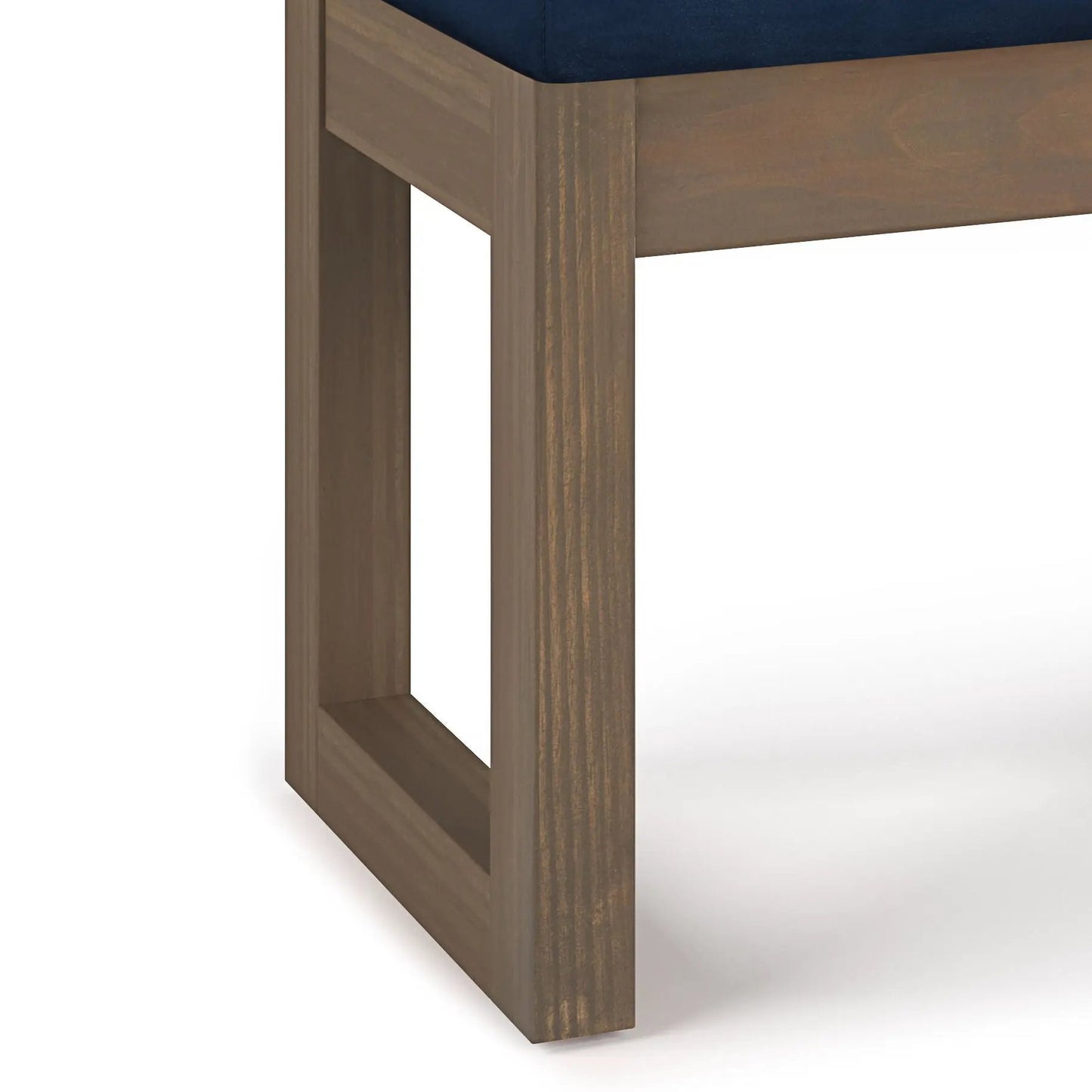Milltown Upholstered Ottoman Bench With Driftwood
