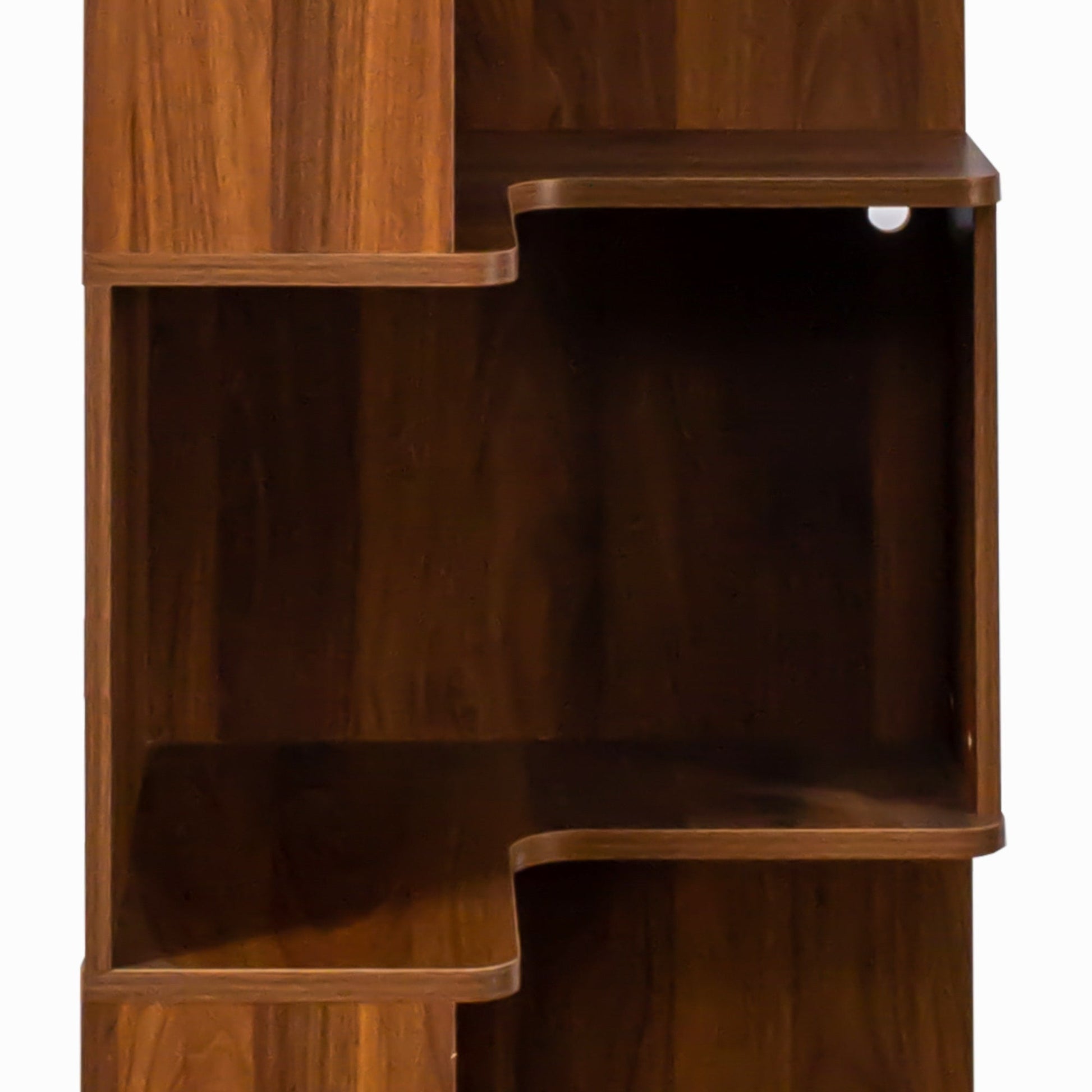 Corner Book Shelf 5-Tier Corner Bookshelf in warm wood finish HouseOfZazla on Tampa Home & Garden Store