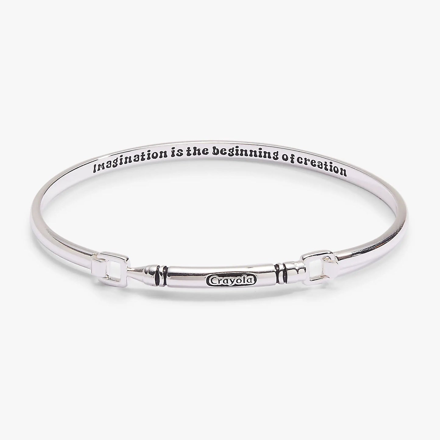 Crayola Metal Crayon Tension Bangle Silver Charm