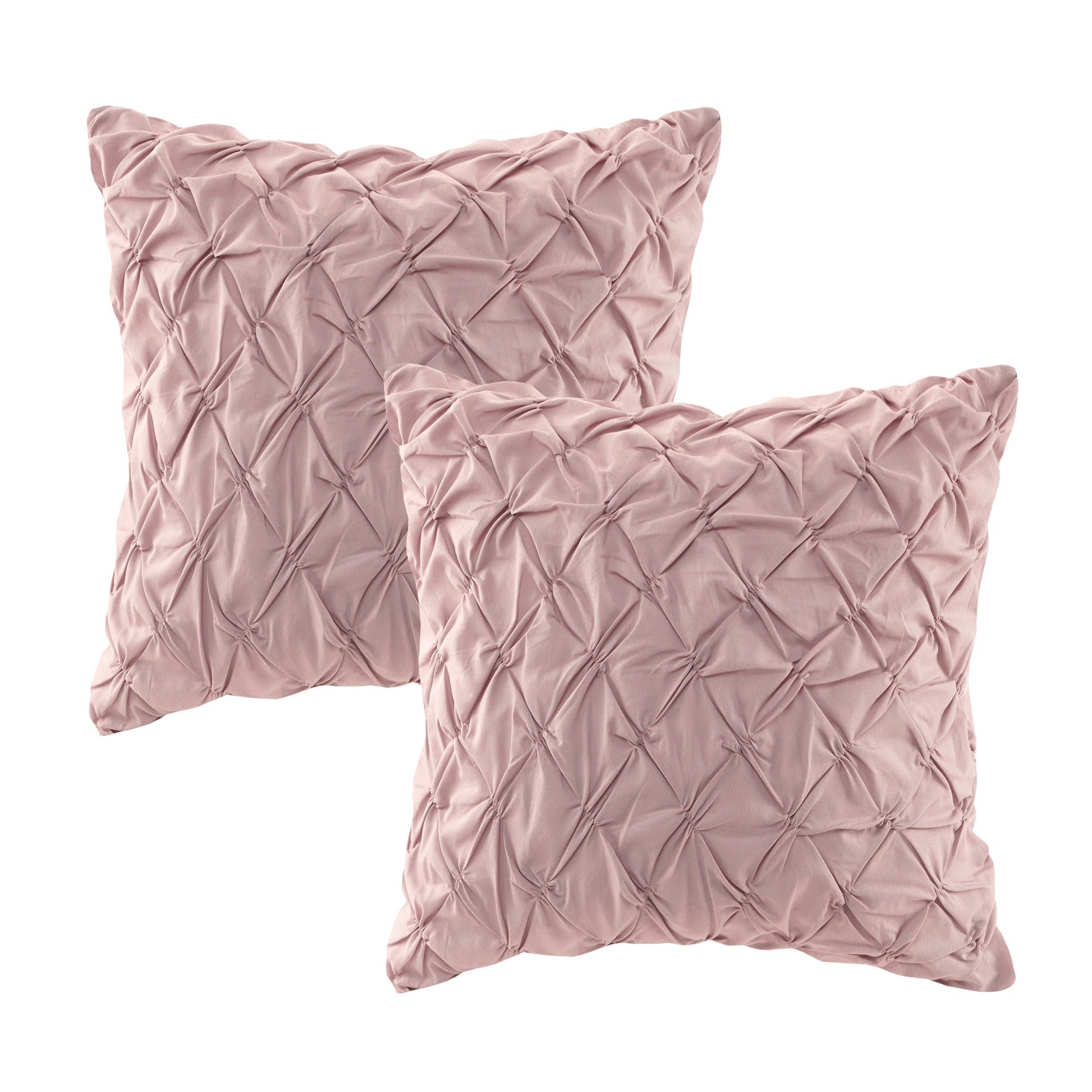 Pillows 2 blush pink cotton tufted quilted from HouseOfZazla 8 Piece Comforter Set Blush King on Tampa Home & Garden Store