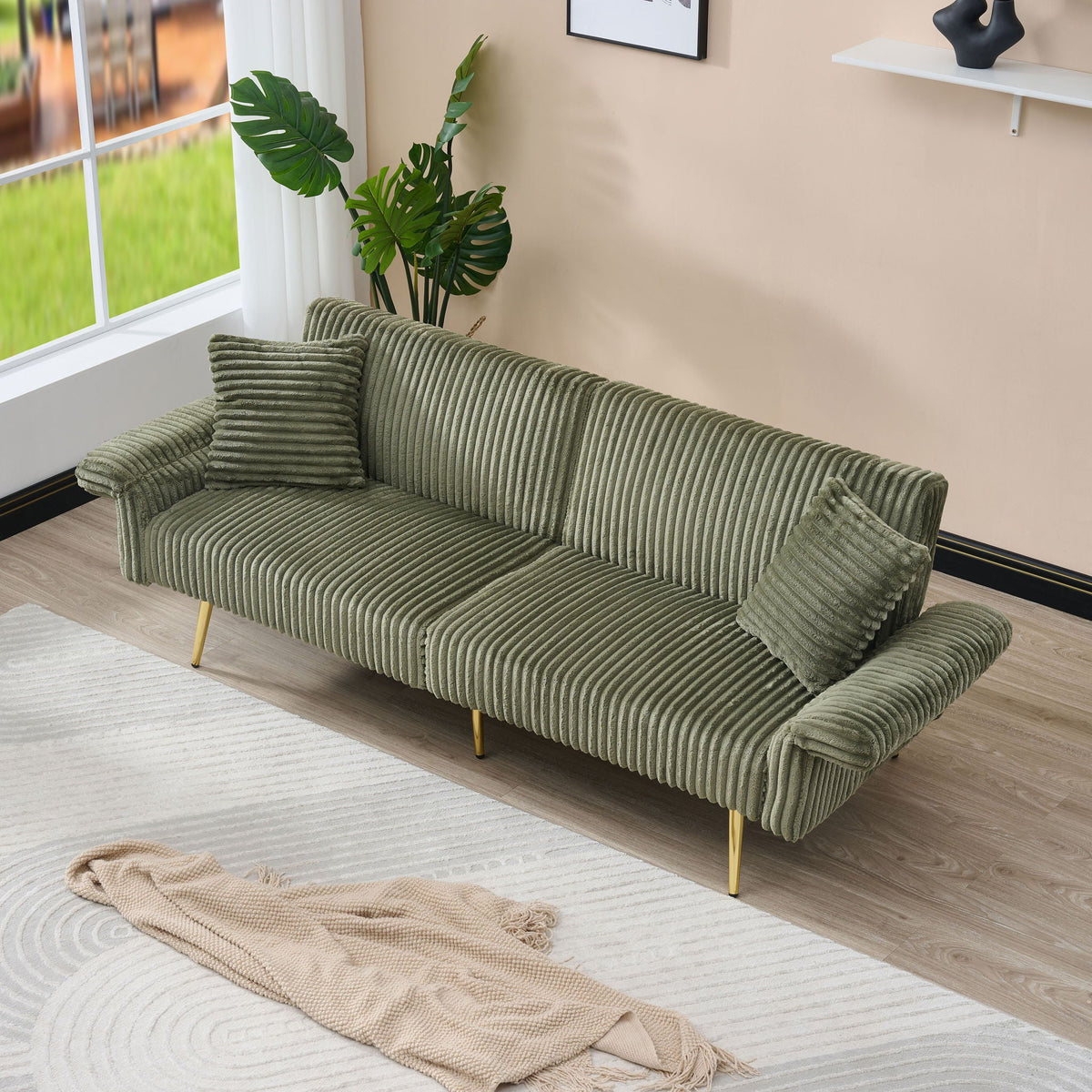 Luxury Foldable Double Sofa and Bed Frame