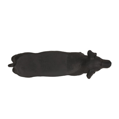MGO Dog Bench Labrador design outdoor bench in matte black by HouseOfZazla on Tampa Home & Garden Store