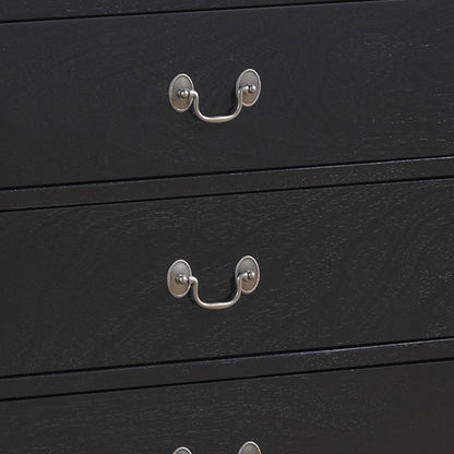 Traditional Elegant Dresser Black with silver metal pulls, two-drawer unit by HouseOfZazla on Tampa Home & Garden Store