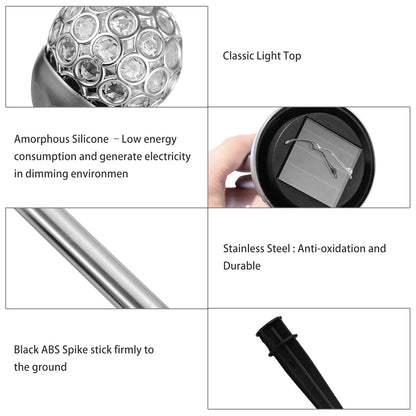 Solarek 3 Pcs Outdoor Solar Lights RGB Ball with stainless steel body and IP44 waterproof on Tampa Home & Garden Store