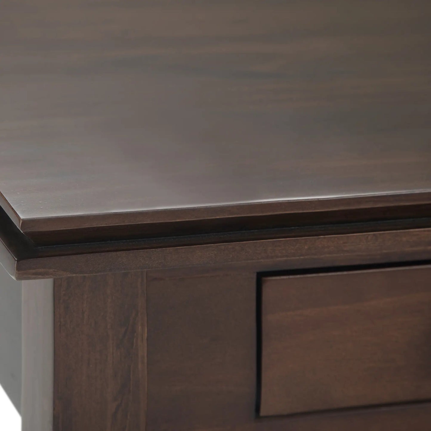 Artisan Handcrafted End Table in dark wood with metal trim by Unique Piece Furniture on Tampa Home & Garden Store