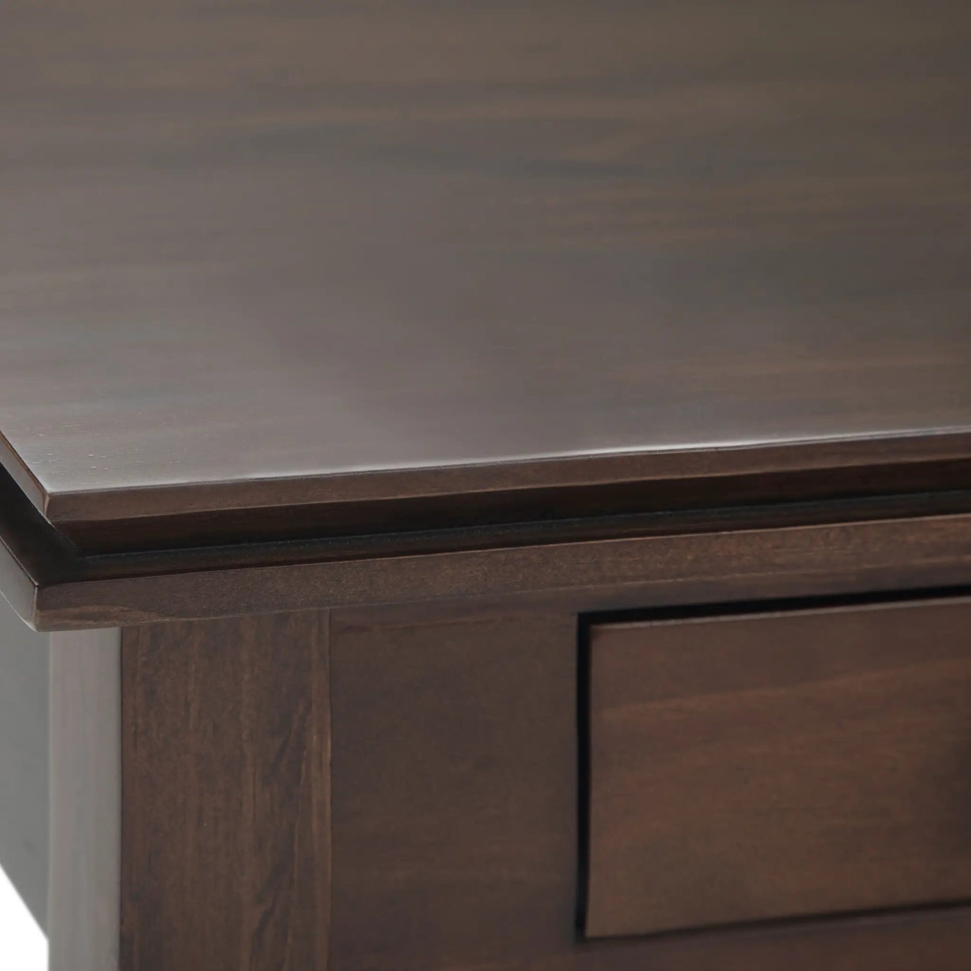 Artisan Handcrafted End Table in dark wood with metal trim by Unique Piece Furniture on Tampa Home & Garden Store