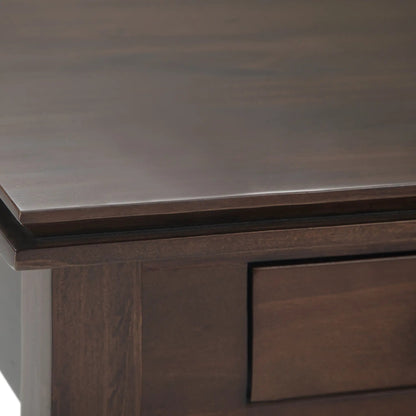 Artisan Handcrafted End Table in dark wood with metal trim by Unique Piece Furniture on Tampa Home & Garden Store
