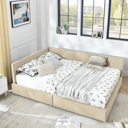 Mid Century Storage Upholstered Tufted Bed Frame