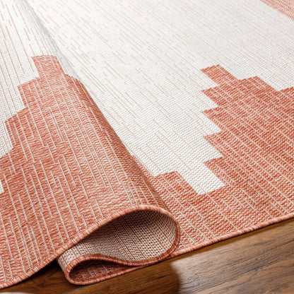 Djugun Peach Fuzz indoor & outdoor rug with peach and cream woven texture Boutique Rugs on Tampa Home & Garden Store